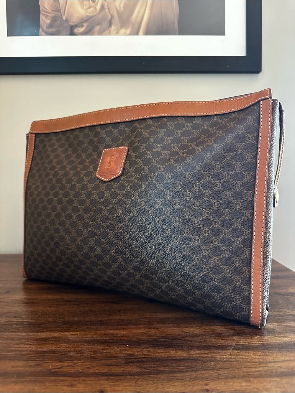 Celine Macadam Triomphe Oversized Clutch